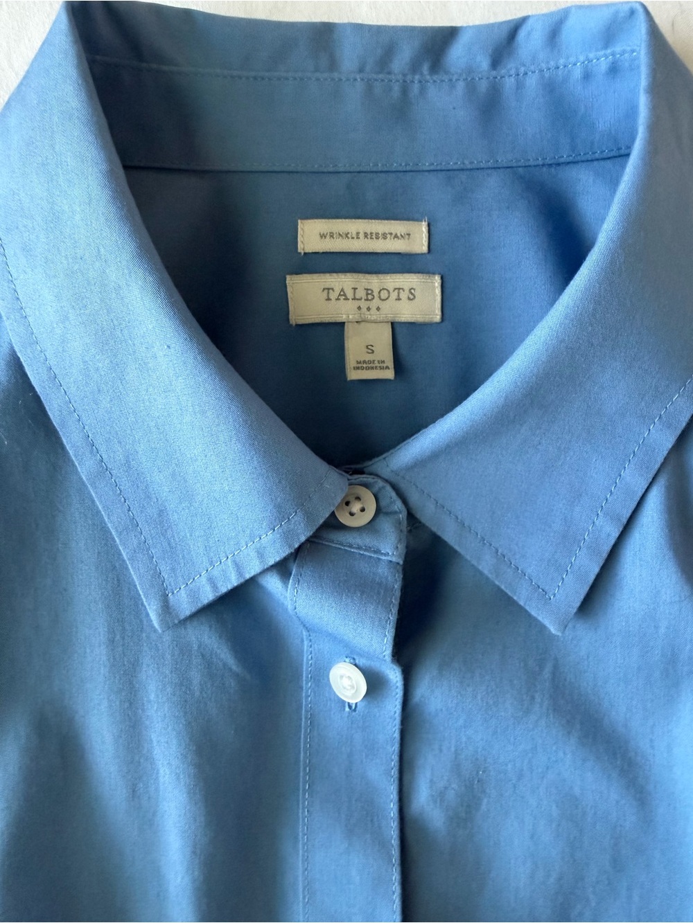 Talbots Light Blue Wrinkle-Resistant Button-Down Shirt